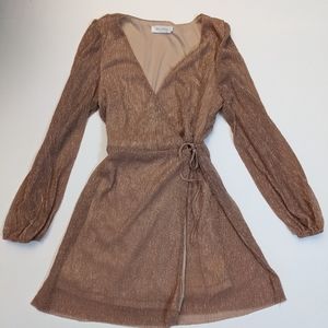 Champagne Wrap Dress Size Small